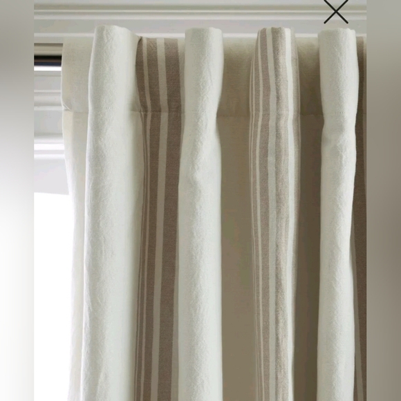 NWT! Quince Coastal Stripe Blackout Linen Curtains Set Of 2 Panels! 48"x 84"(C71 - Picture 2 of 11